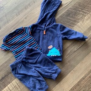 Monster fleece jogger suit 3 piece